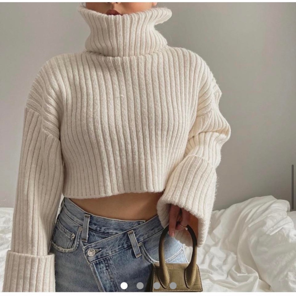 Zara cropped knit sweater